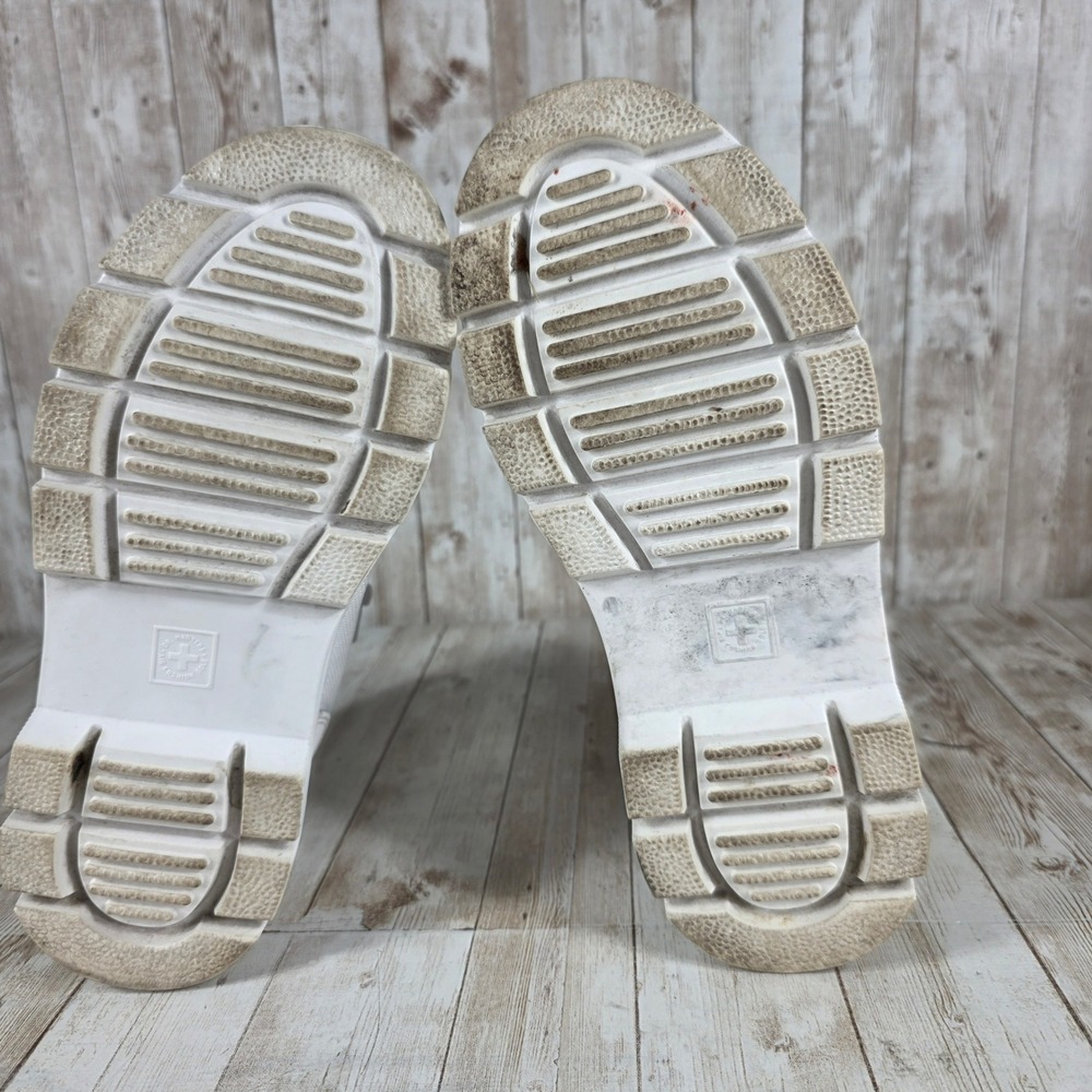 Dr. Martens Combs W White Canvas Platform Boots Womens Size US 6 UK 4 - Picture 7 of 8